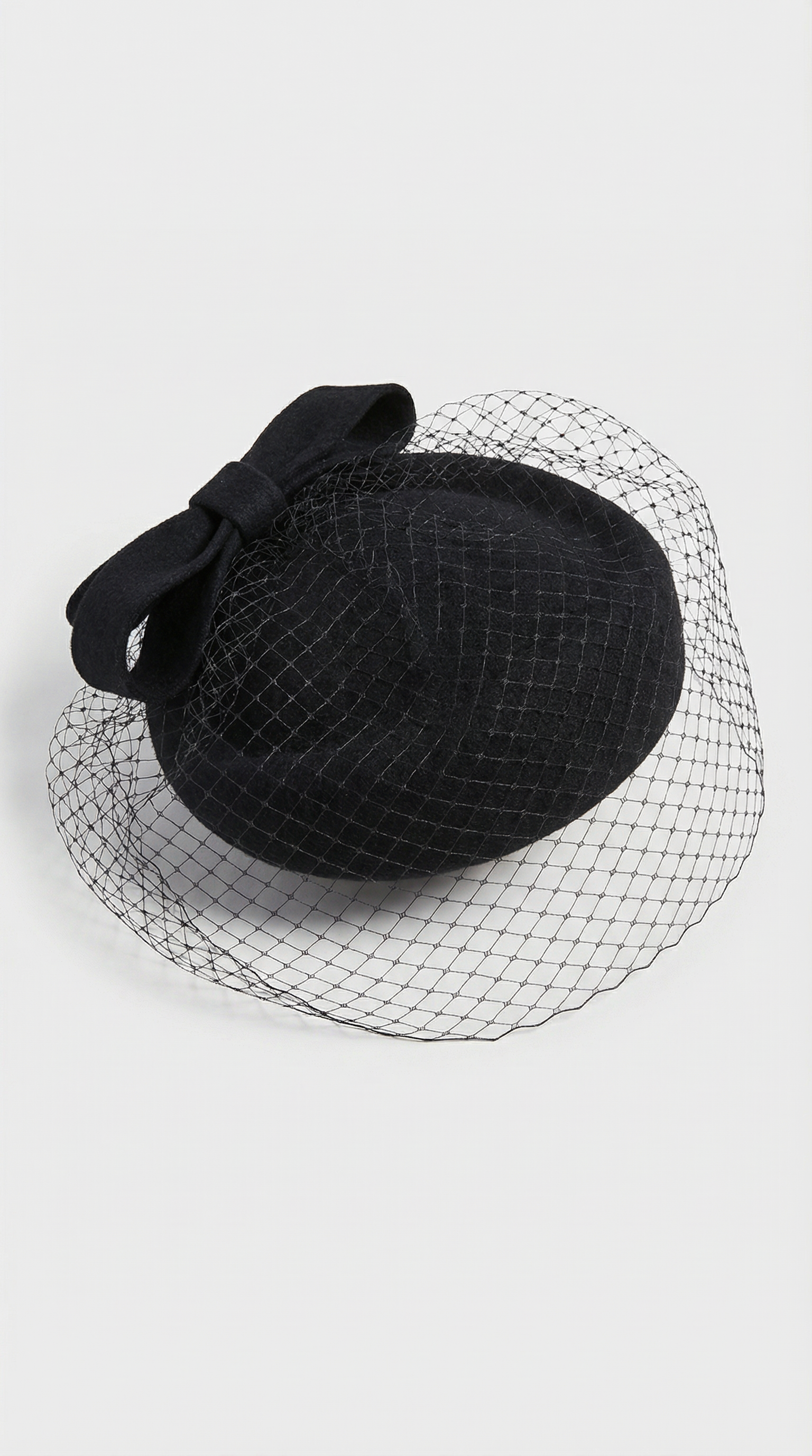 Velo - British Retro Wool Beret with Bow Veil