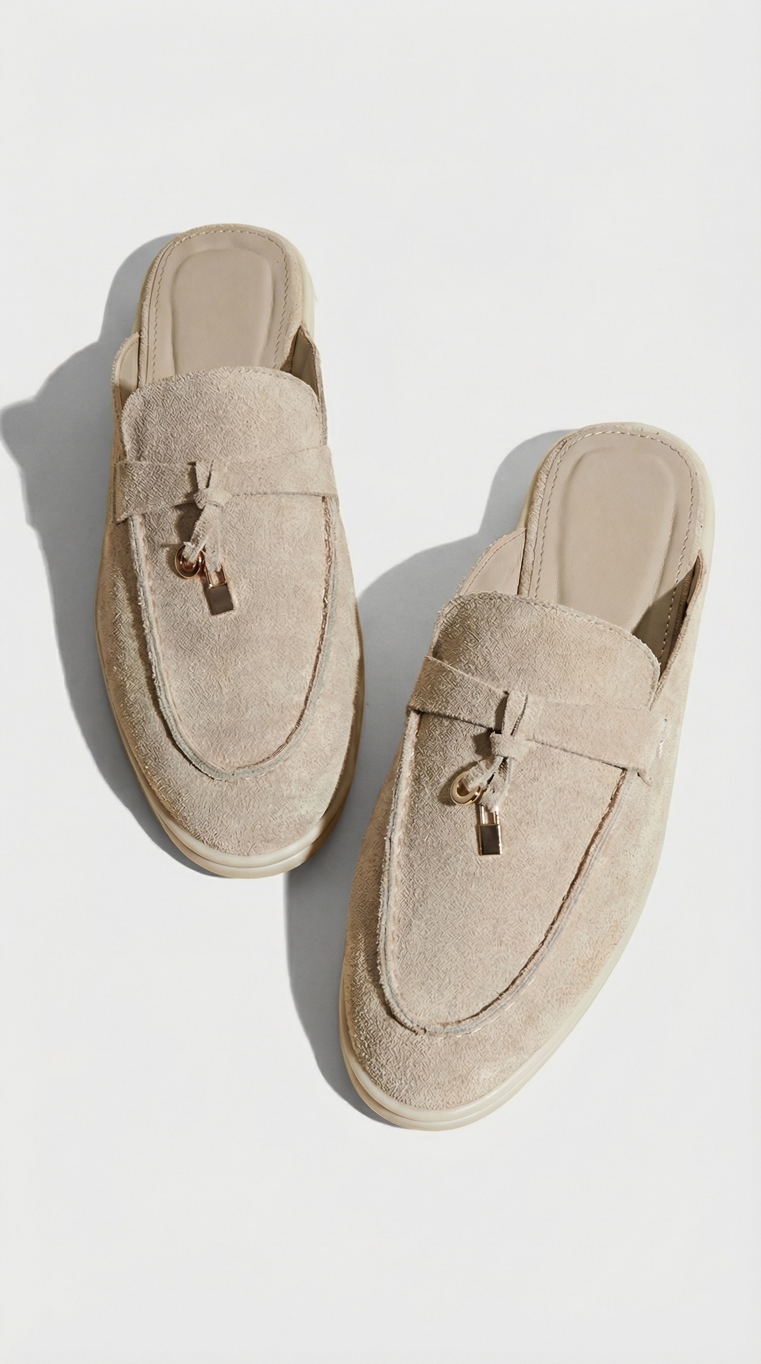 Sora - Natural Leather Slip-On Mules Ivory