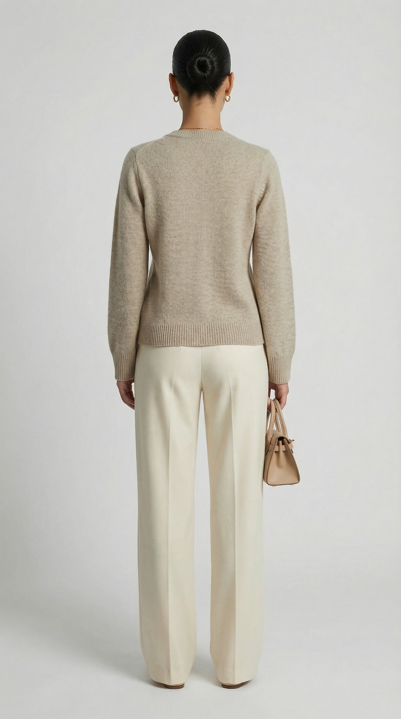 Kaya - Minimalist Soft-Knit Cardigan Beige