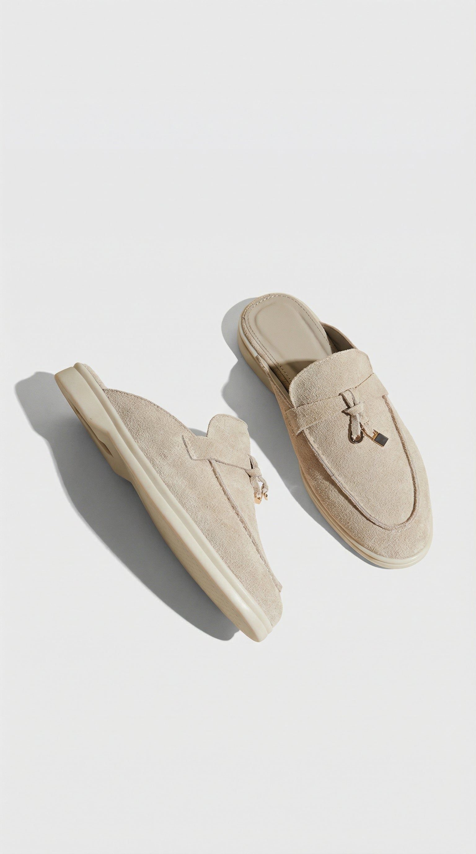 Sora - Natural Leather Slip-On Mules Ivory